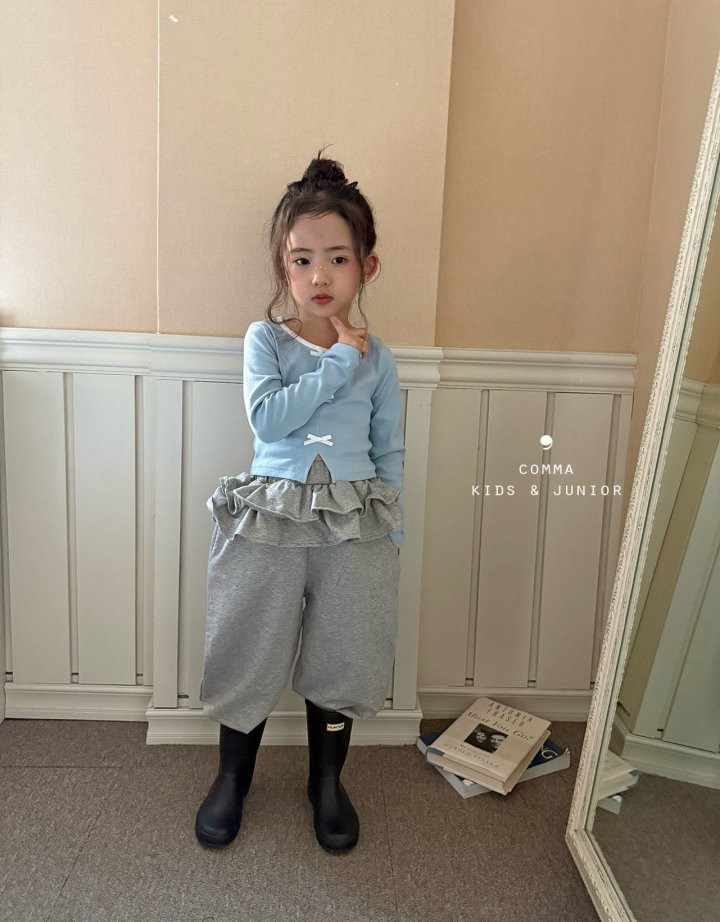 Comma - Korean Children Fashion - #childrensboutique - Ribbon Slit Tee - 2