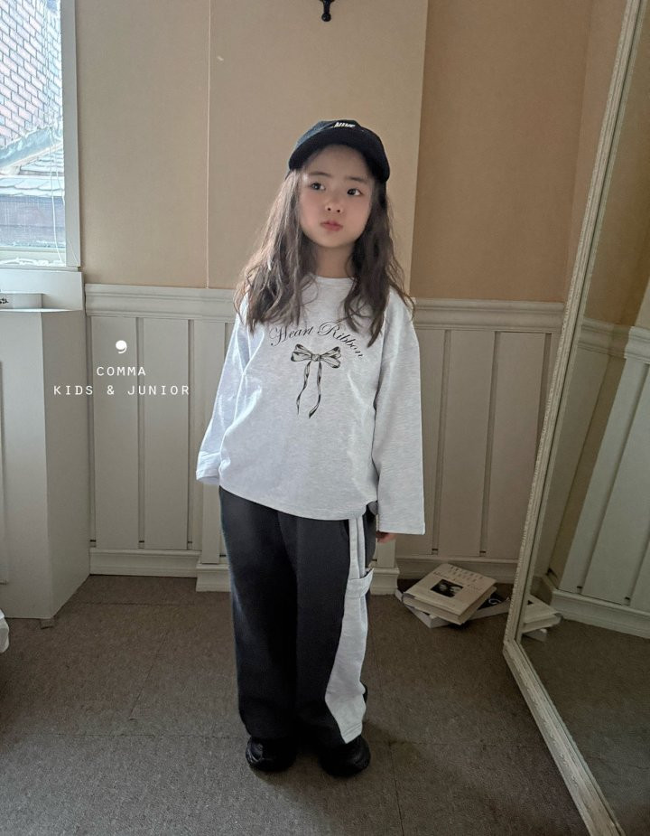 Comma - Korean Children Fashion - #childofig - Ribbon Basic Tee - 4