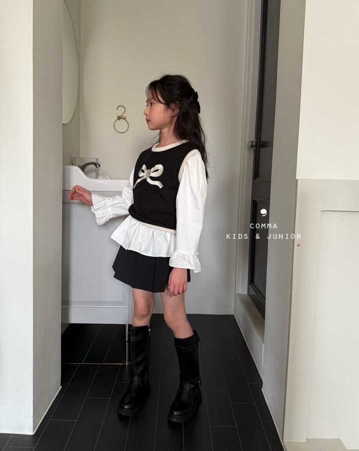 Comma - Korean Children Fashion - #childrensboutique - Ribbon Vest - 4