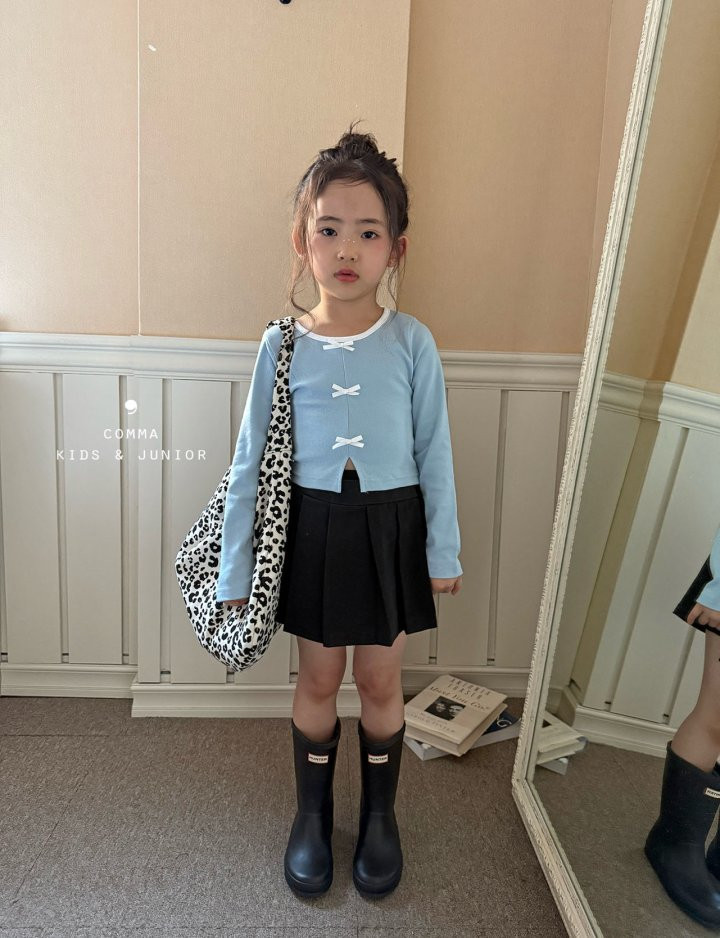 Comma - Korean Children Fashion - #designkidswear - Ribbon Slit Tee - 3