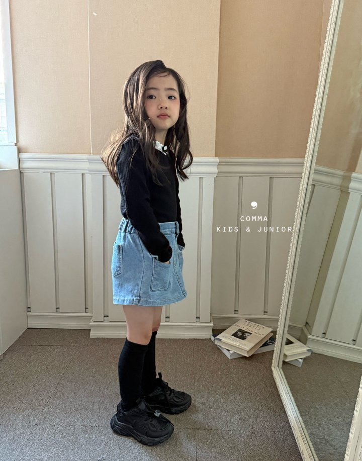 Comma - Korean Children Fashion - #designkidswear - Lace Ribbon Tee - 3