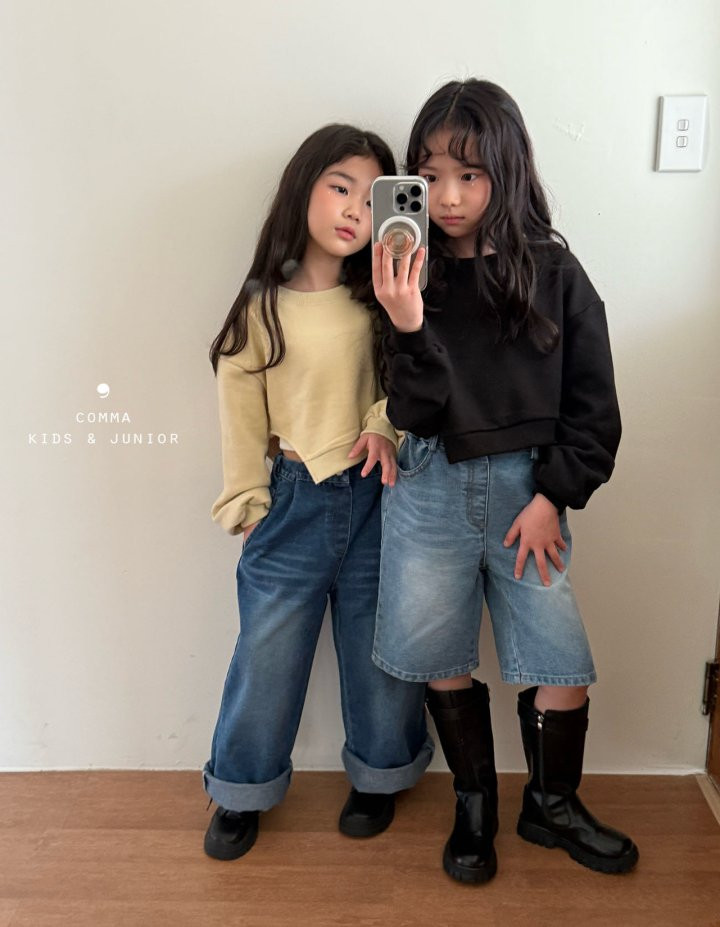 Comma - Korean Children Fashion - #discoveringself - Denim Bermuda Pants - 7