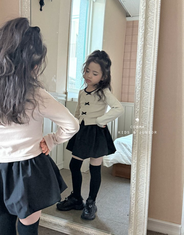 Comma - Korean Children Fashion - #designkidswear - Ribbon Slit Tee - 4