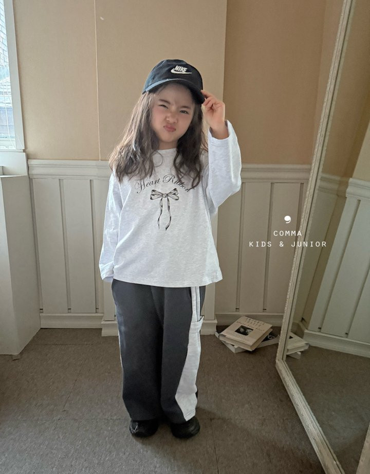 Comma - Korean Children Fashion - #discoveringself - Ribbon Basic Tee - 6