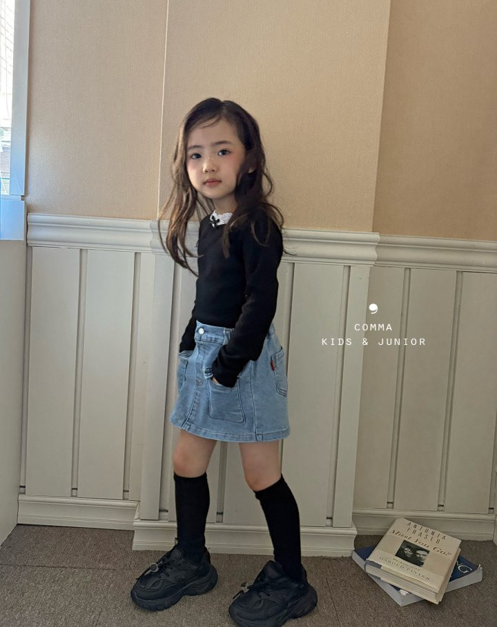 Comma - Korean Children Fashion - #designkidswear - Lace Ribbon Tee - 4