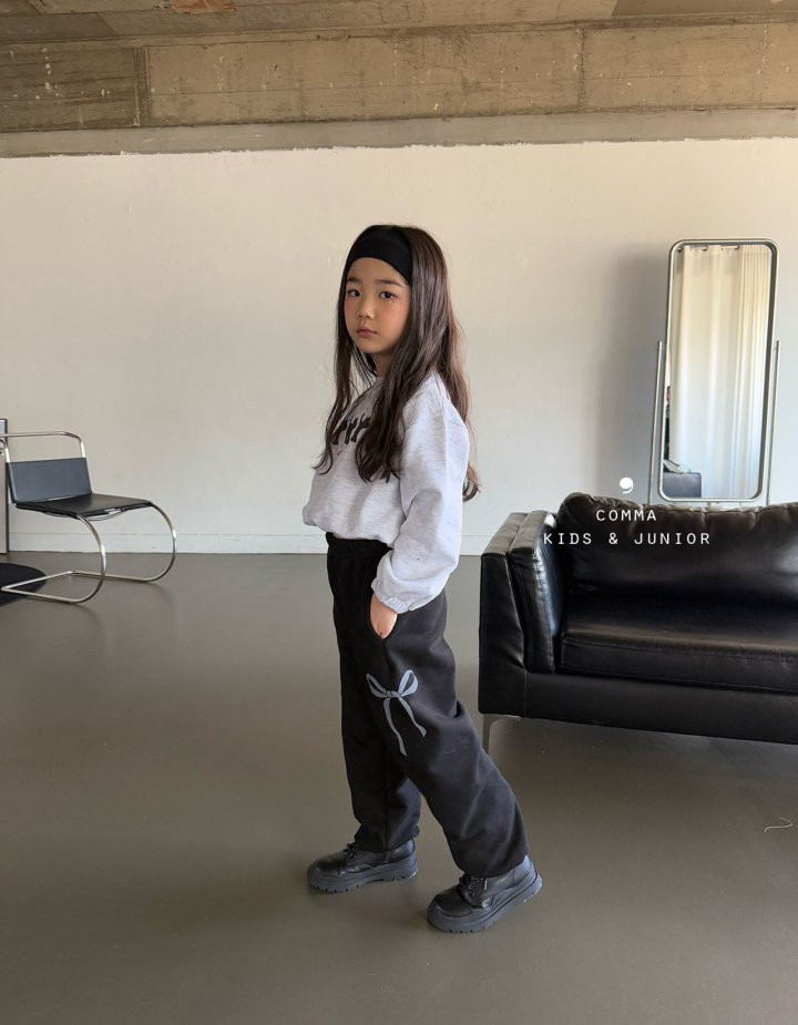 Comma - Korean Children Fashion - #discoveringself - Ribbon Jogger Pants - 2