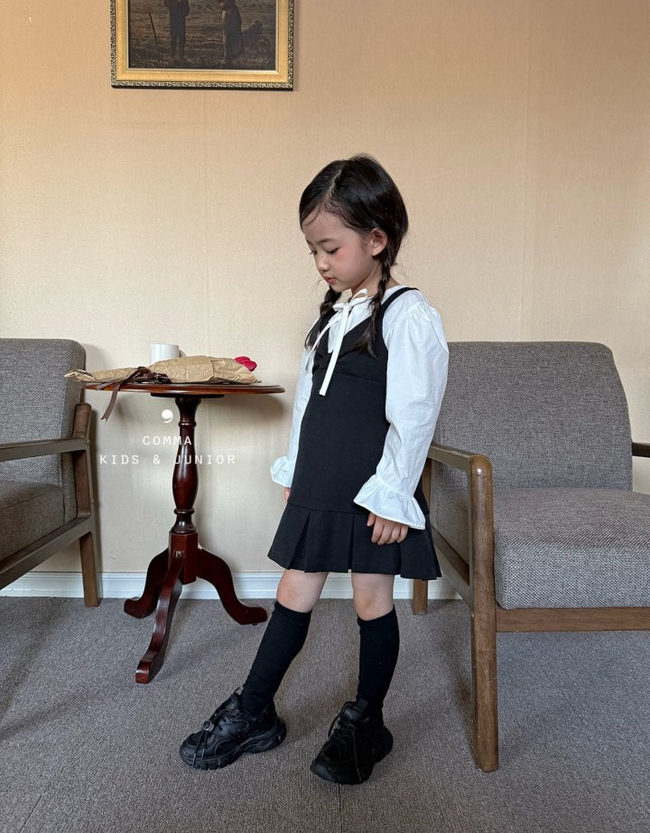 Comma - Korean Children Fashion - #fashionkids - Pleats Ribbon One-piece - 11