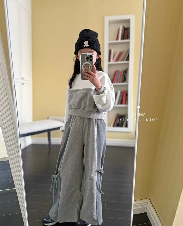 Comma - Korean Children Fashion - #fashionkids - Slit Ribbon Wide Pants - 9