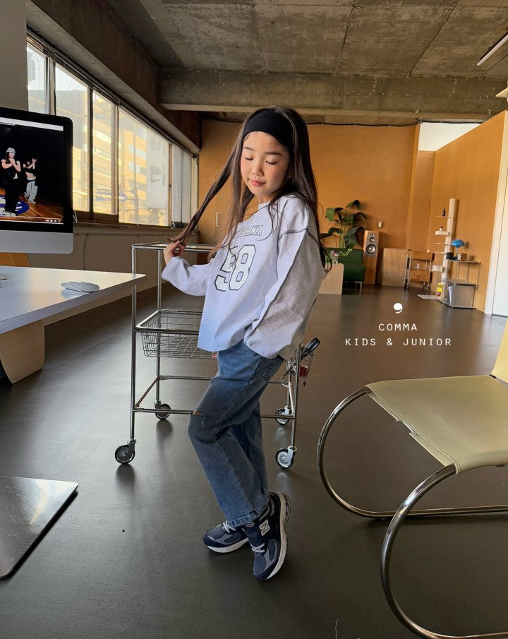 Comma - Korean Children Fashion - #fashionkids - Vintage Denim Pants - 12