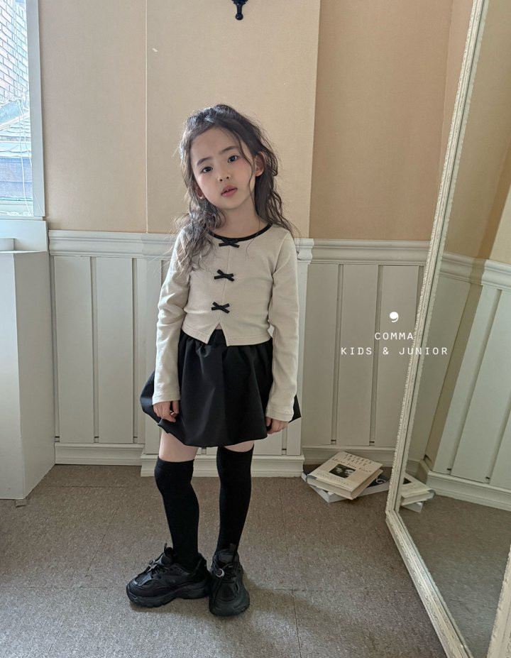 Comma - Korean Children Fashion - #kidsshorts - Ribbon Slit Tee - 6