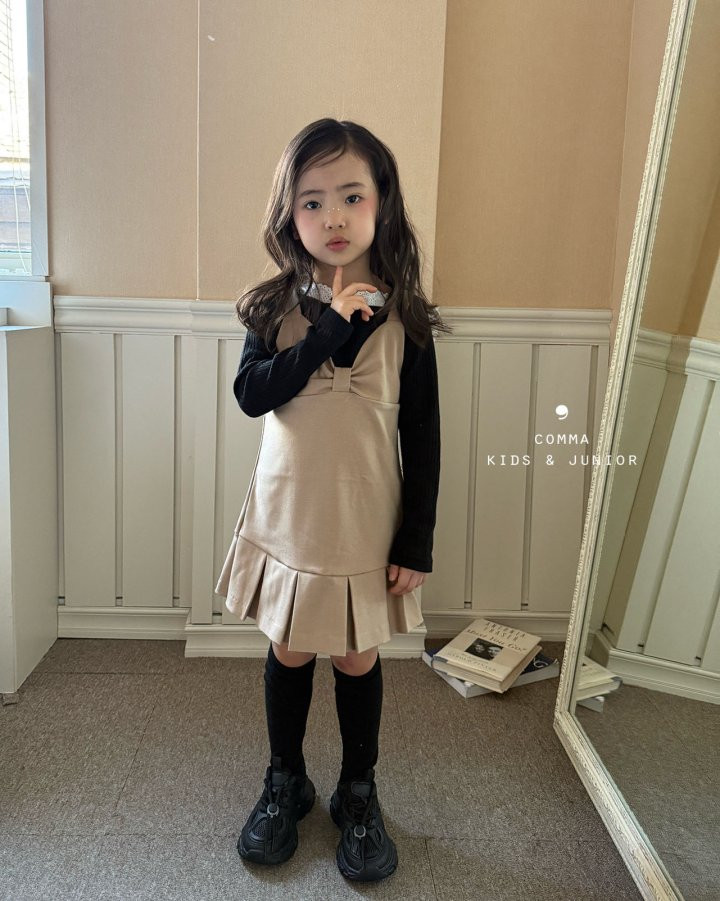 Comma - Korean Children Fashion - #kidsshorts - Lace Ribbon Tee - 6