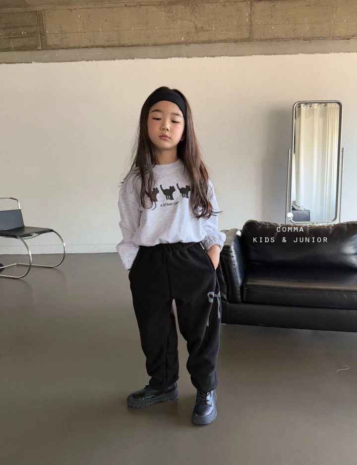Comma - Korean Children Fashion - #kidsshorts - Cat Sweatshirts - 12