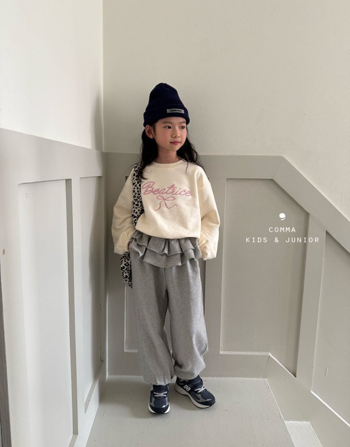 Comma - Korean Children Fashion - #kidsshorts - Ribbon Embroideery Sweatshirts - 10