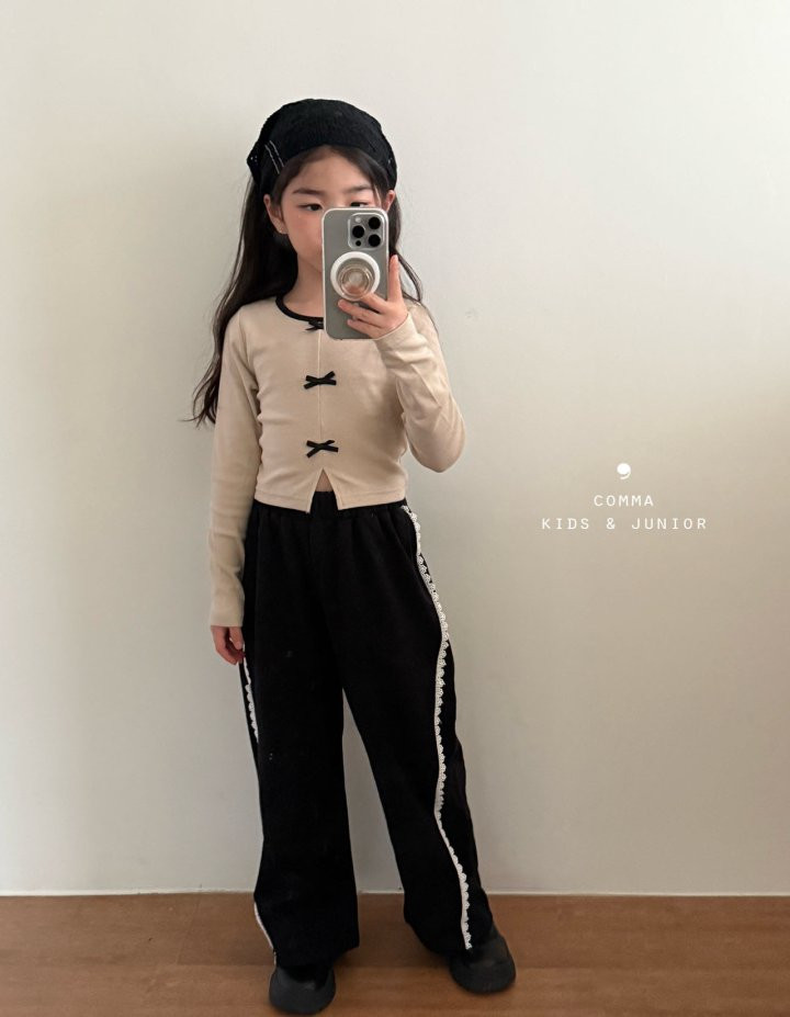 Comma - Korean Children Fashion - #kidzfashiontrend - Diagonal Lace Pants - 3