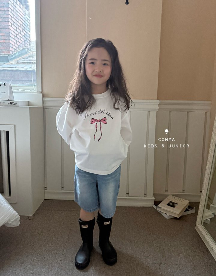 Comma - Korean Children Fashion - #kidzfashiontrend - Ribbon Basic Tee - 10