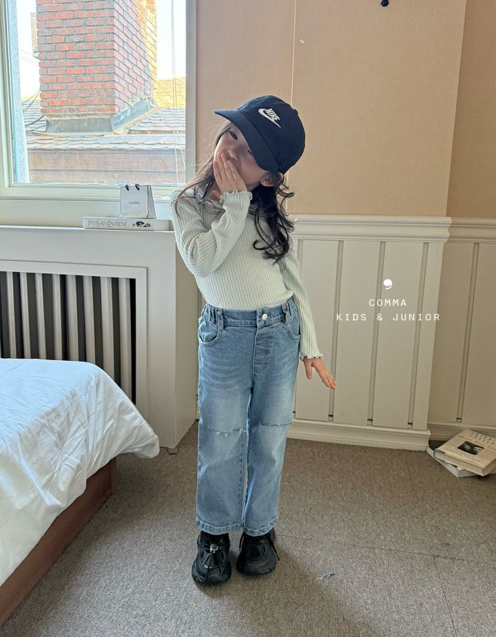 Comma - Korean Children Fashion - #kidzfashiontrend - Square Rib Tee