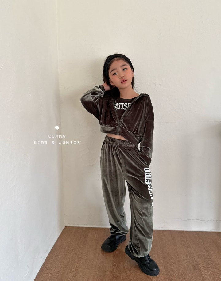 Comma - Korean Children Fashion - #kidzfashiontrend - Velvet Hood Zip-up Jacket - 5