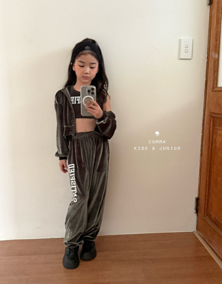 Comma - Korean Children Fashion - #kidzfashiontrend - Velvet Sleeveless Top - 7