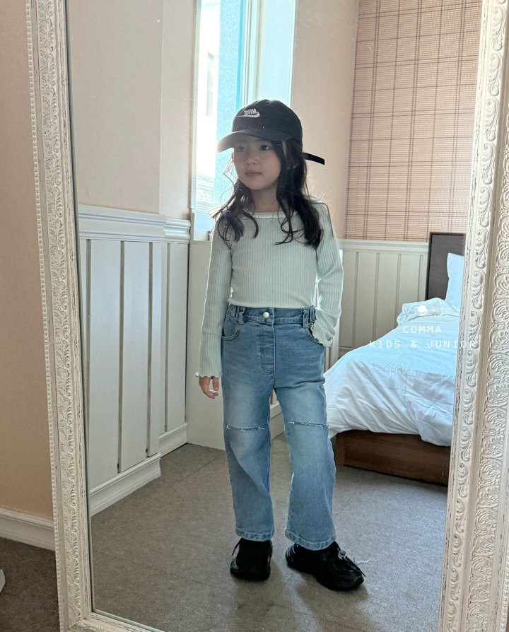 Comma - Korean Children Fashion - #littlefashionista - Square Rib Tee - 3