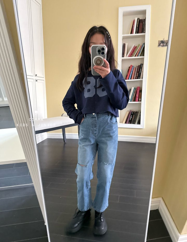 Comma - Korean Children Fashion - #littlefashionista - Vintage Denim Pants - 3