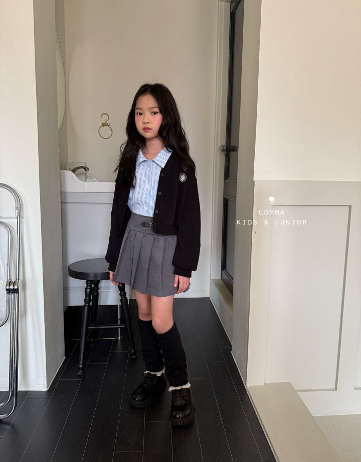 Comma - Korean Children Fashion - #Kfashion4kids - Belted Pleats Skirt - 4