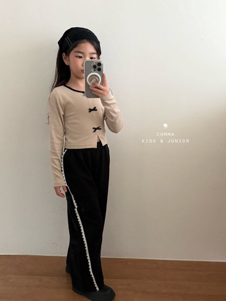 Comma - Korean Children Fashion - #magicofchildhood - Ribbon Slit Tee - 11