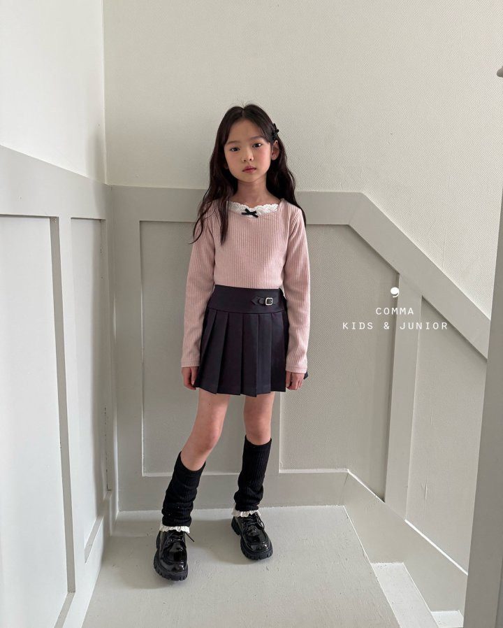 Comma - Korean Children Fashion - #magicofchildhood - Lace Ribbon Tee - 11