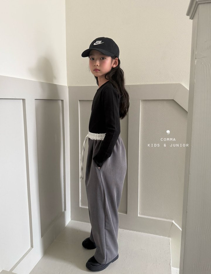 Comma - Korean Children Fashion - #magicofchildhood - Slit Stretchy Tee - 10