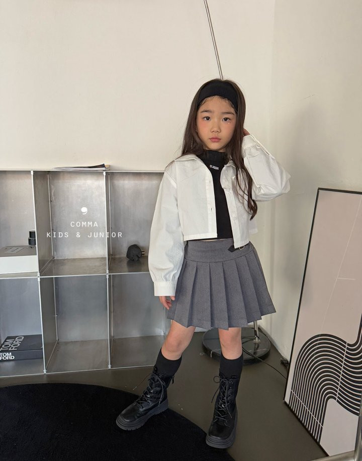 Comma - Korean Children Fashion - #minifashionista - Crop Shirt - 4