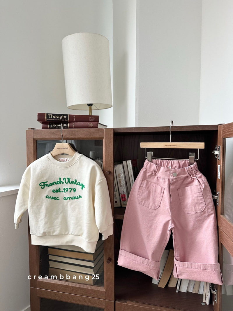 Cream Bbang - Korean Children Fashion - #Kfashion4kids - French Embroidery Sweatshirts - 8