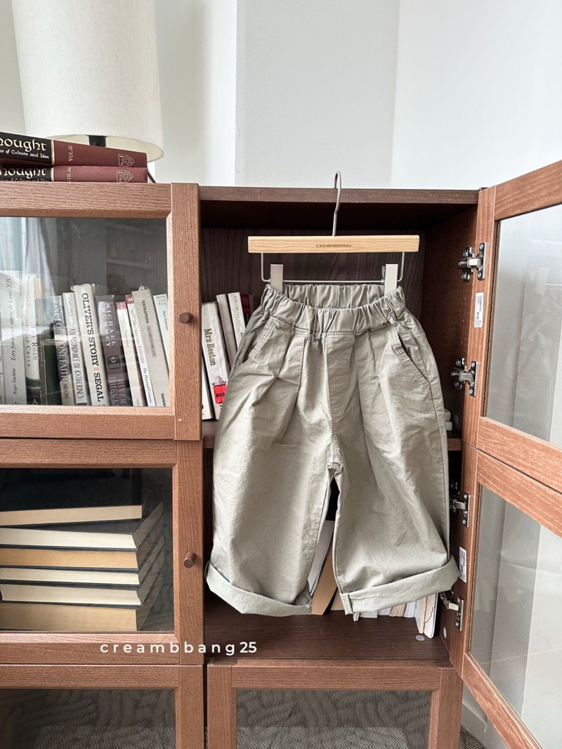 Cream Bbang - Korean Children Fashion - #kidzfashiontrend - Cotton Two Tuck Wide Pants - 4
