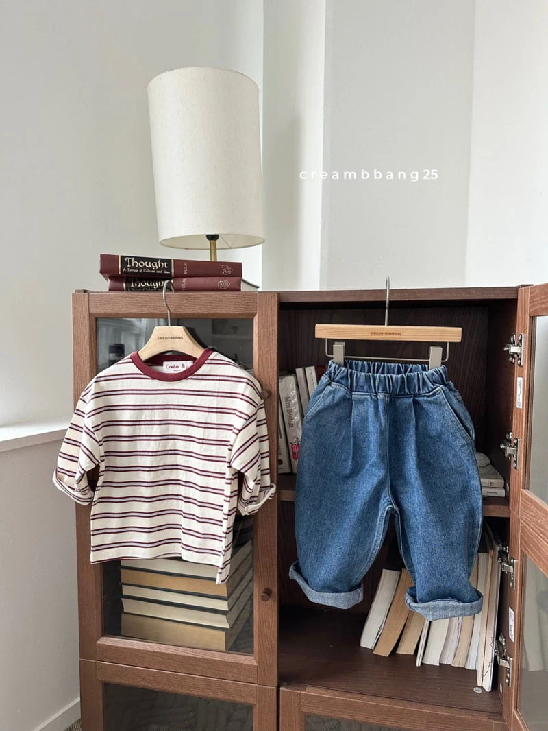 Cream Bbang - Korean Children Fashion - #childofig - Classic Stripe Tee - 7
