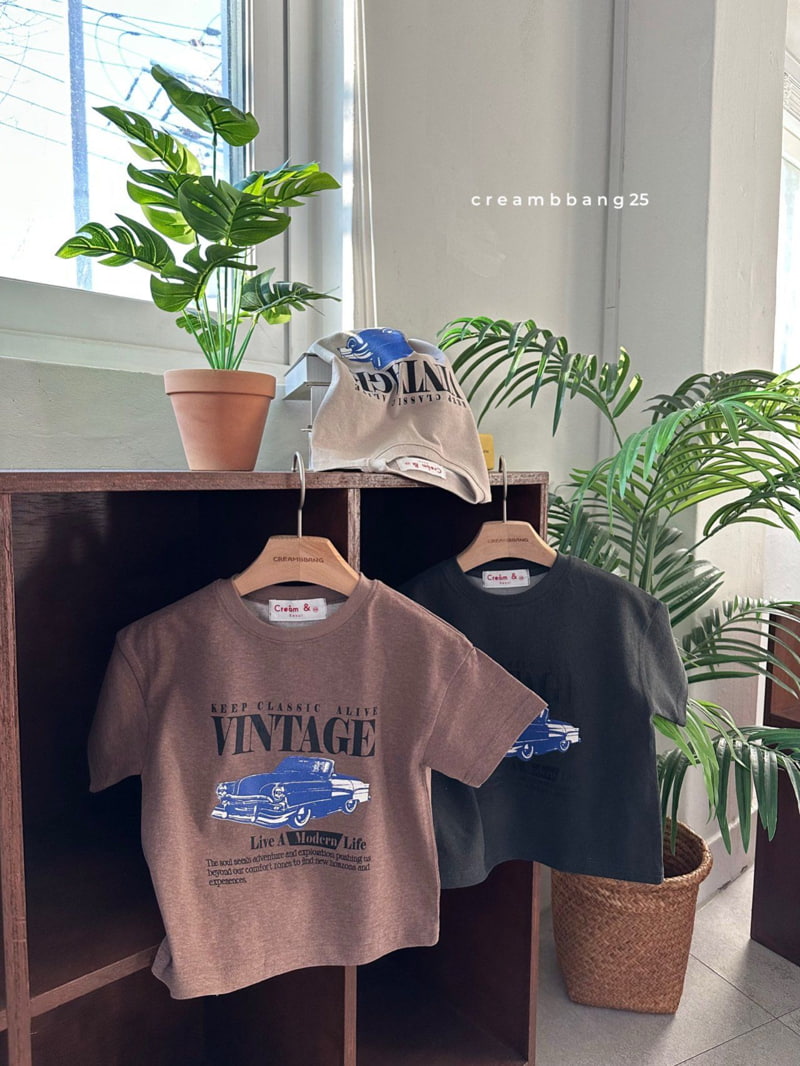 Cream Bbang - Korean Children Fashion - #childofig - Vintage Short Sleeved Tee - 3