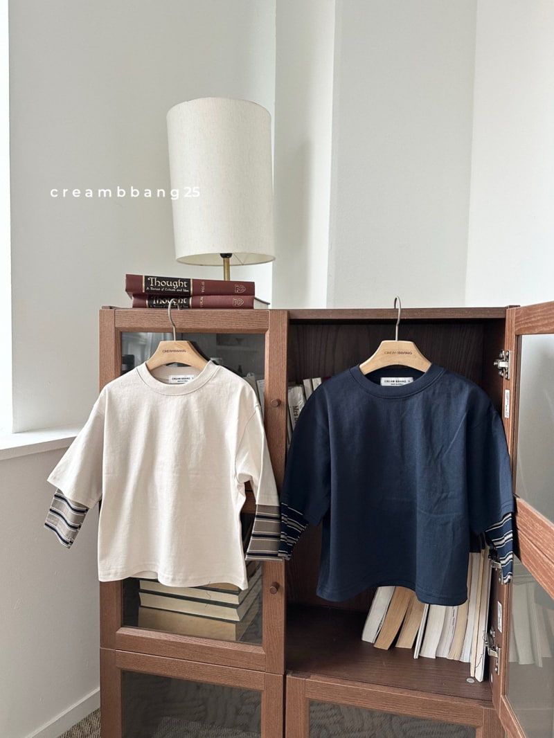 Cream Bbang - Korean Children Fashion - #childofig - Layered Boxy Tee