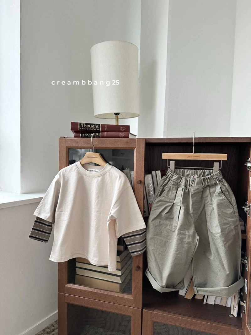 Cream Bbang - Korean Children Fashion - #childofig - Cotton Two Tuck Wide Pants - 10