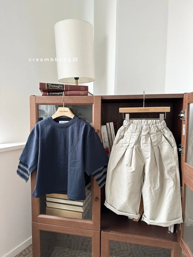 Cream Bbang - Korean Children Fashion - #childofig - Cotton Two Tuck Wide Pants - 9