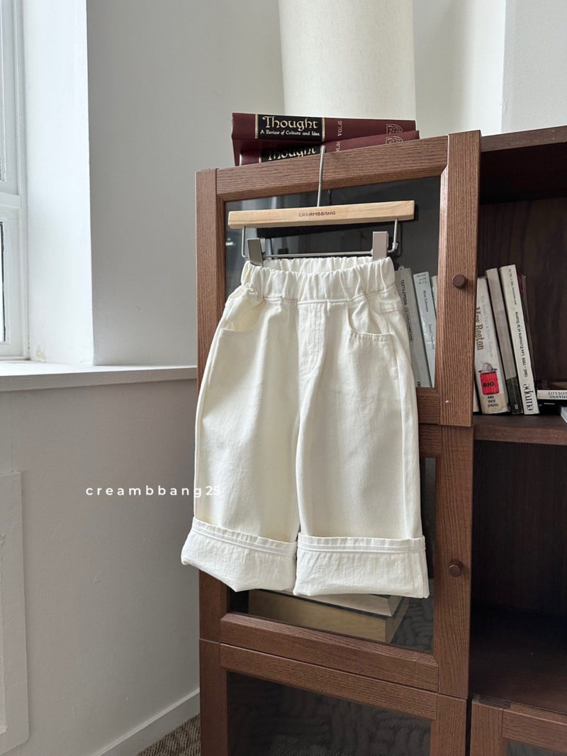 Cream Bbang - Korean Children Fashion - #childofig - Bio Cotton Wide Roll-up Pants - 3