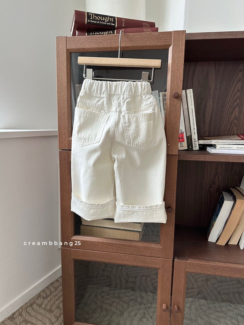 Cream Bbang - Korean Children Fashion - #childofig - Bio Cotton Wide Roll-up Pants - 4