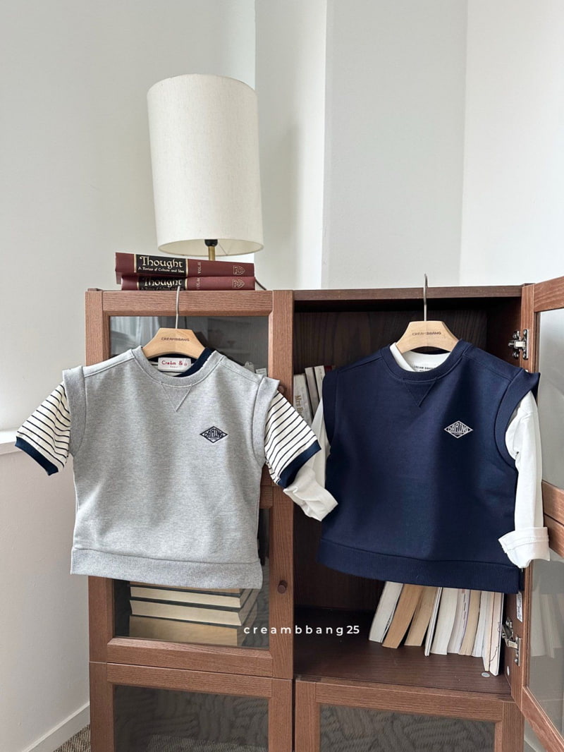 Cream Bbang - Korean Children Fashion - #childofig - Bio Cotton Vest