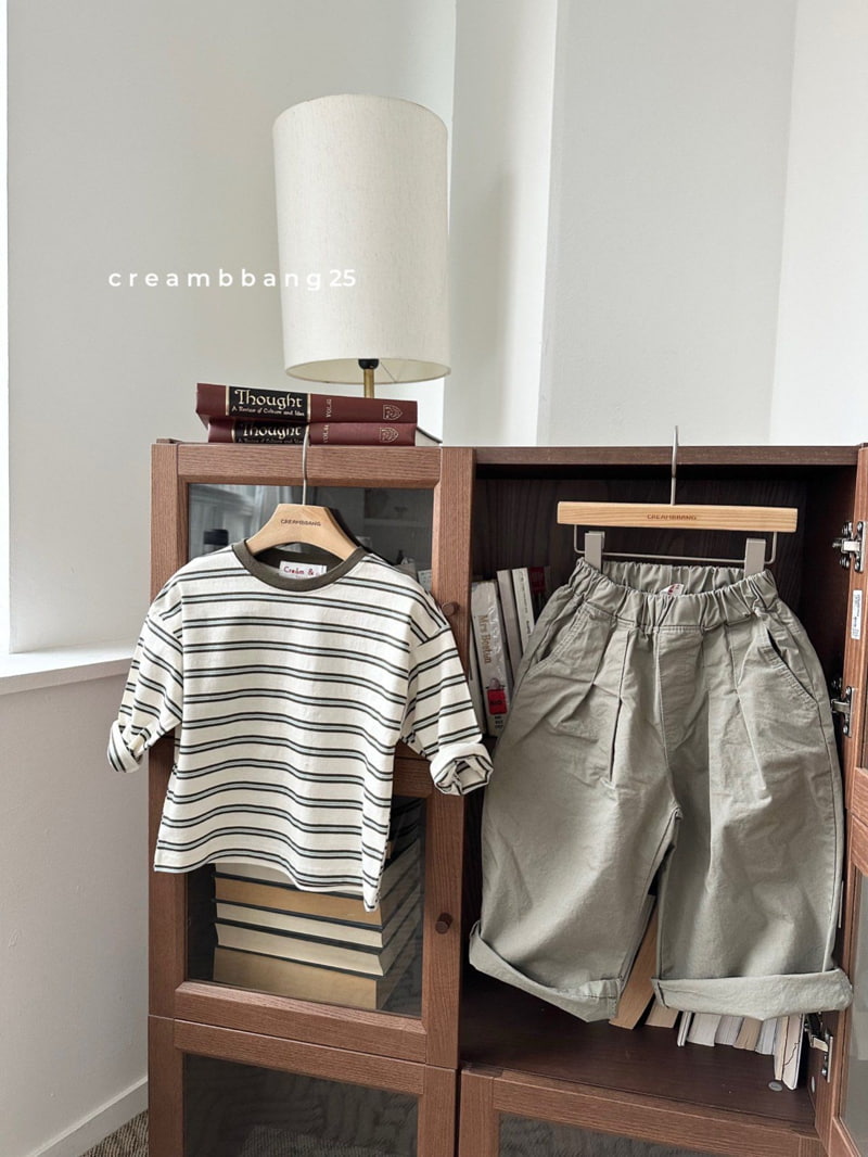 Cream Bbang - Korean Children Fashion - #childrensboutique - Classic Stripe Tee - 8