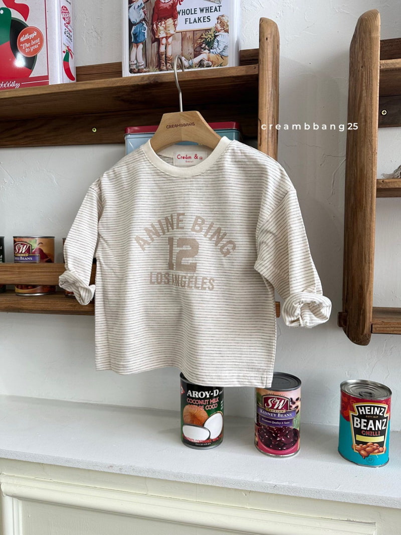 Cream Bbang - Korean Children Fashion - #childrensboutique - 12 Graphic Stripe Tee - 7