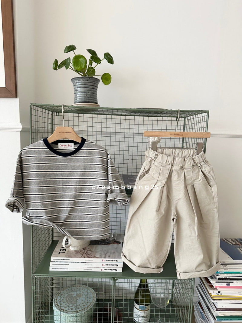 Cream Bbang - Korean Children Fashion - #discoveringself - Classic Stripe Tee - 10