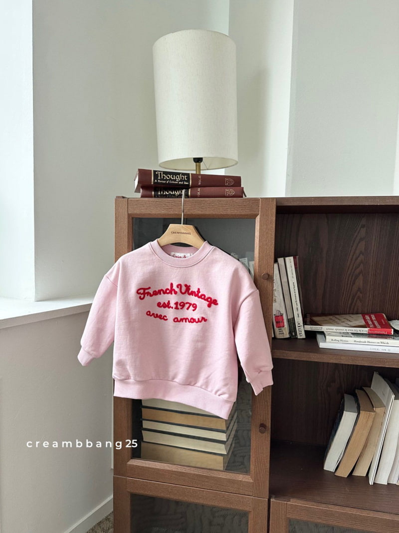 Cream Bbang - Korean Children Fashion - #discoveringself - French Embroidery Sweatshirts - 3