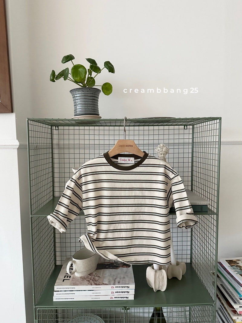 Cream Bbang - Korean Children Fashion - #fashionkids - Classic Stripe Tee - 11