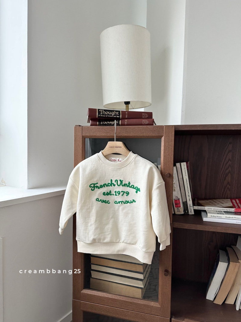 Cream Bbang - Korean Children Fashion - #discoveringself - French Embroidery Sweatshirts - 4