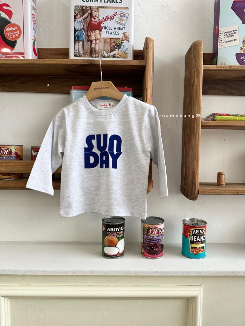 Cream Bbang - Korean Children Fashion - #fashionkids - Sunday Single Tee