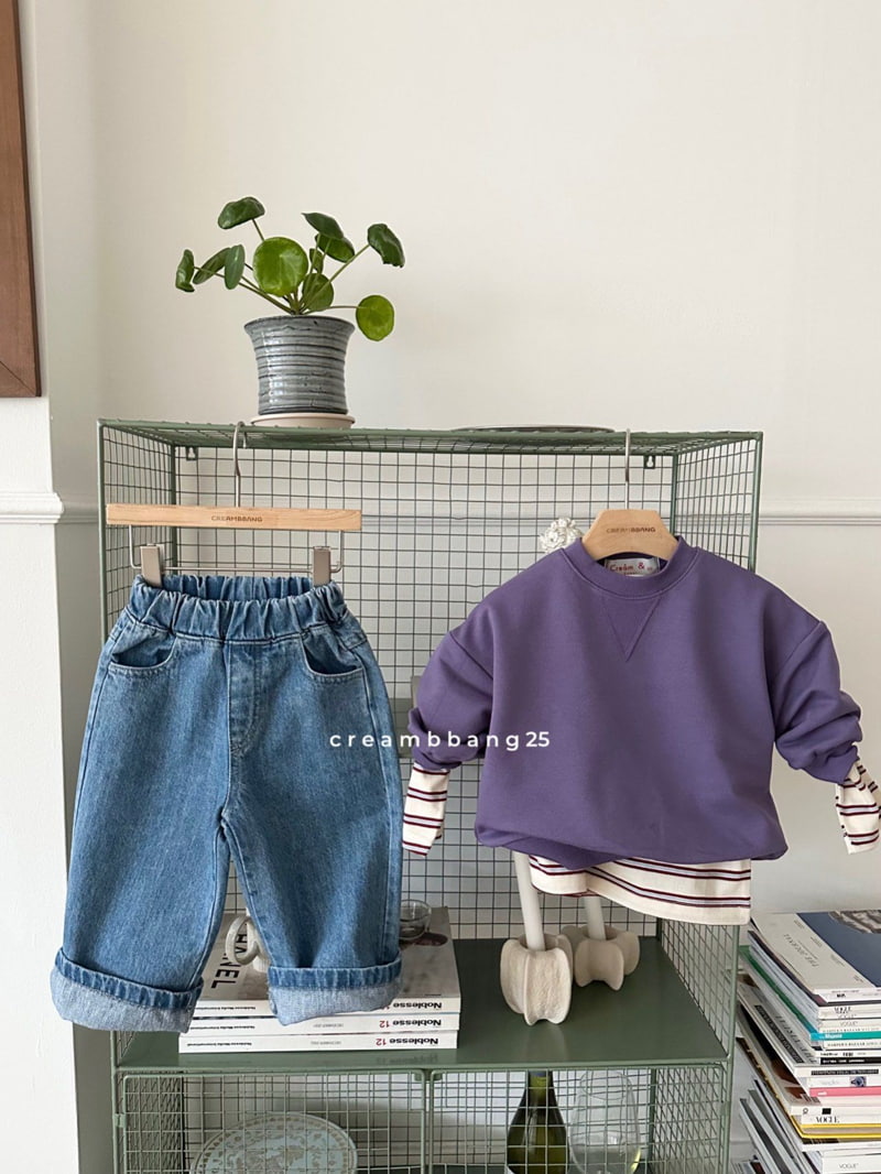 Cream Bbang - Korean Children Fashion - #kidsshorts - Smile Sweatshirts - 11