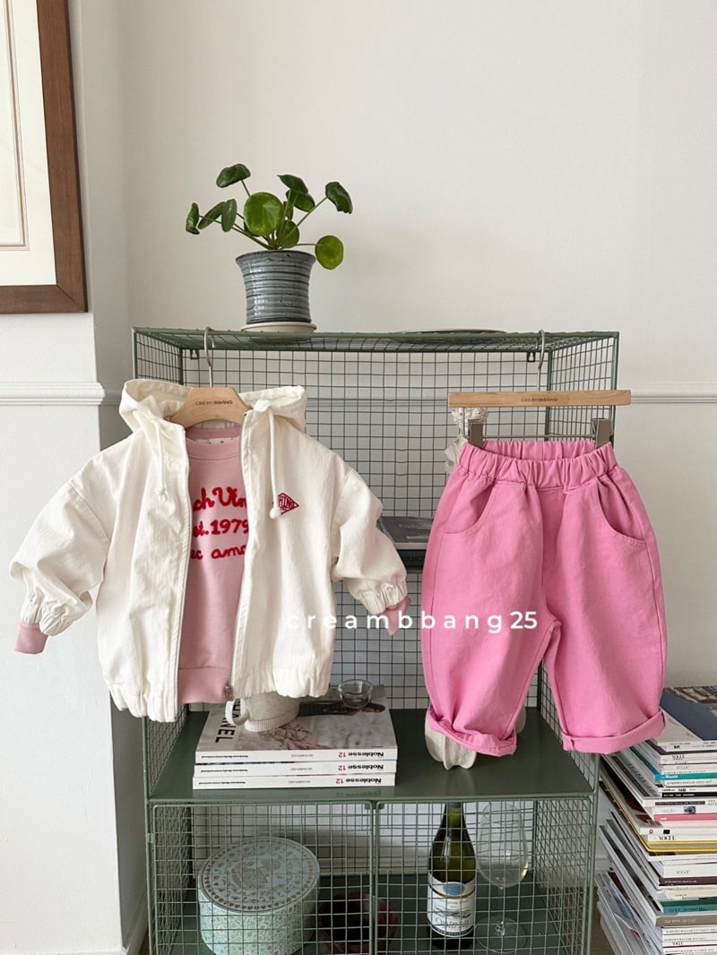 Cream Bbang - Korean Children Fashion - #kidsshorts - French Embroidery Sweatshirts - 5