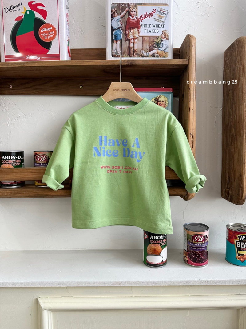 Cream Bbang - Korean Children Fashion - #kidsshorts - Nice Day Single Tee - 7