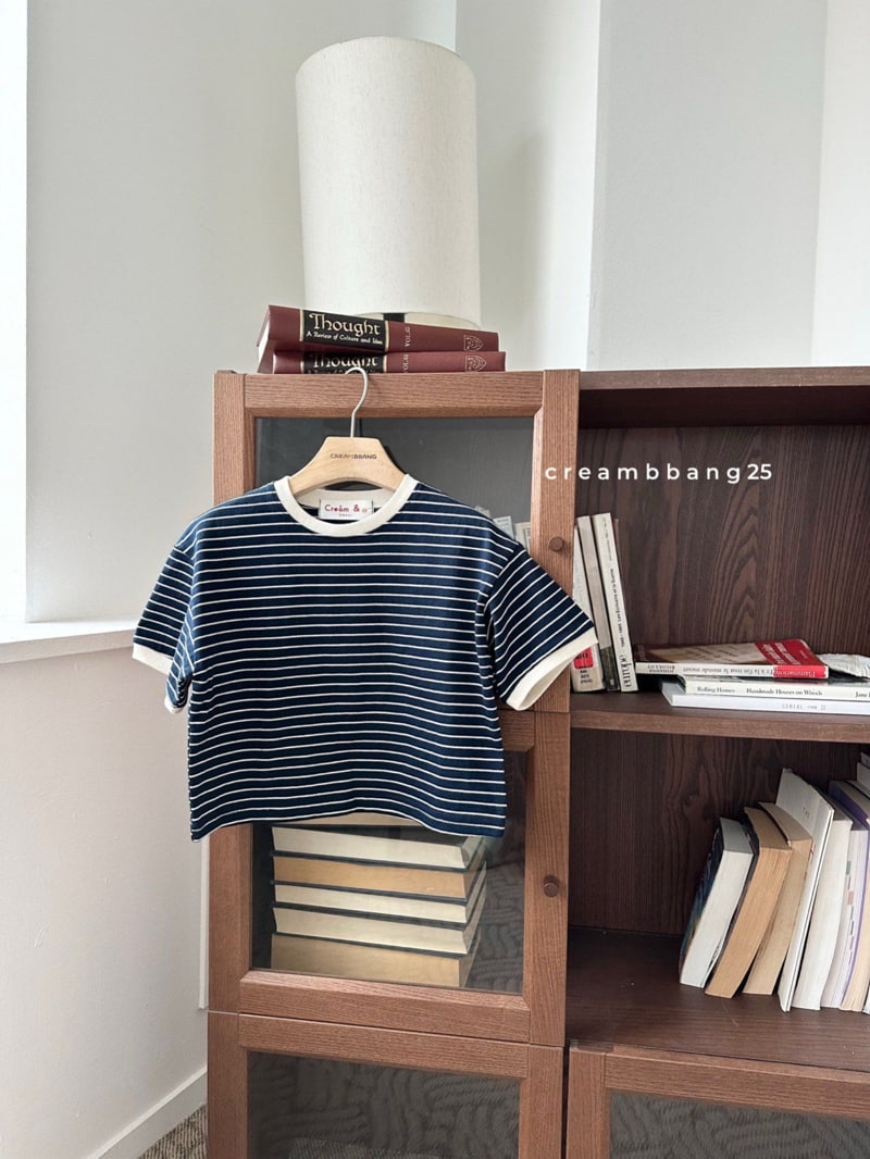 Cream Bbang - Korean Children Fashion - #fashionkids - Banding Colored Stripe Tee - 4